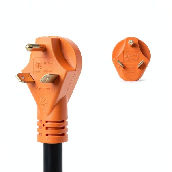 30 Amp RV Power Adapter Fahkns Orange Copper Plug-3