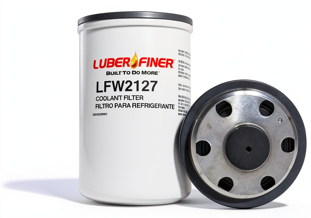 Luber-finer coolant filter installed in a vehicle engine bay