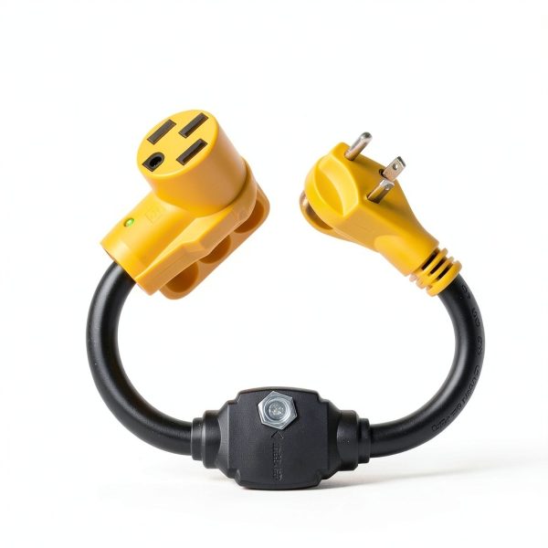 Cordmitpro 30A to 50A RV Dogbone Adapter with Overload Protection and-3