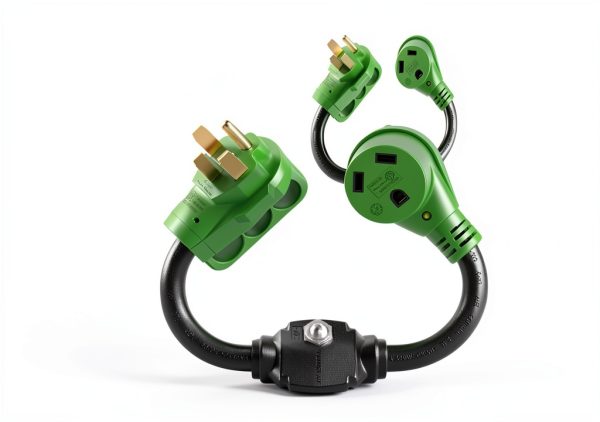 RV Power Adapter RVGUARD 50A Male to 30A Female Overload Protection-7