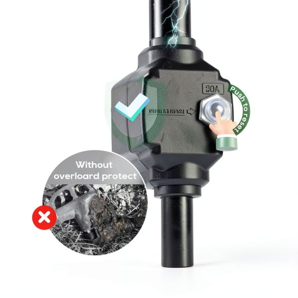 RV Power Adapter RVGUARD 50A Male to 30A Female Overload Protection-2