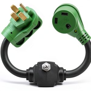 RV Power Adapter RVGUARD 50A Male to 30A Female Overload Protection-0