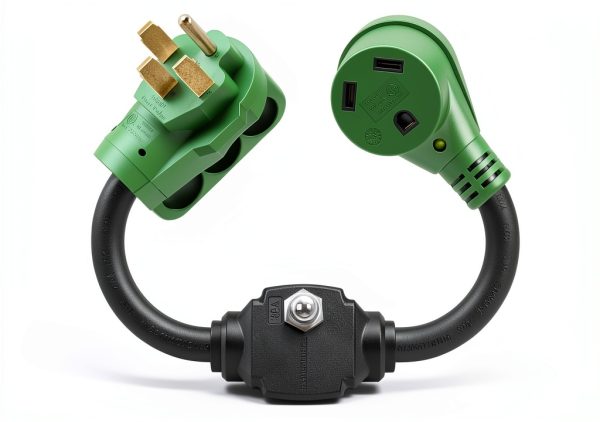 RV Power Adapter RVGUARD 50A Male to 30A Female Overload Protection-0