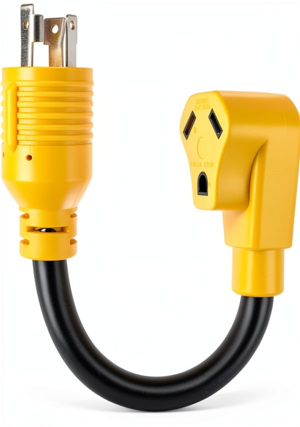 Oviitech NEMA RV Power Adapter 30A Male to Female Heavy Duty Rubber-0