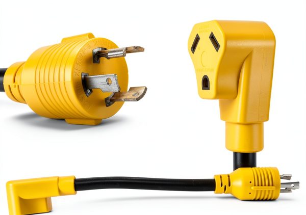 Oviitech NEMA RV Power Adapter 30A Male to Female Heavy Duty Rubber-3