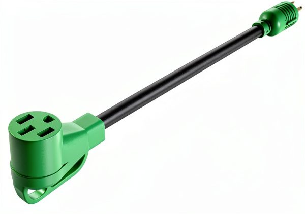 Oviitech NEMA L5-30P to 14-50R 30A Generator to RV Adapter Green-3