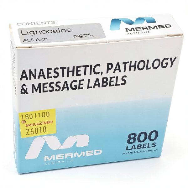 Lignocaine Anesthetic Syringe Labels Mermed 800 Latex-Free 12mm×40mm-1