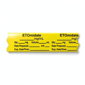 PDC Healthcare AN-2-51 Anesthesia Tape Yellow 1" Core 3/4" Width 500ft-0