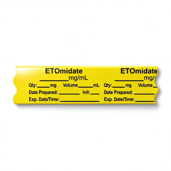 PDC Healthcare AN-2-51 Anesthesia Tape Yellow 1" Core 3/4" Width 500ft-0