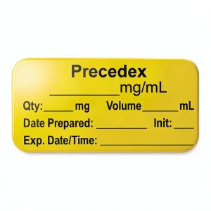 Anesthesia Label PDC Healthcare LAN-2-24 Yellow 1" Core 500 Roll-0