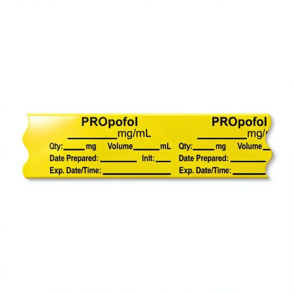PDC Healthcare Anesthesia Tape AN-2-27 Yellow 1" Core 3/4" x 500"-0