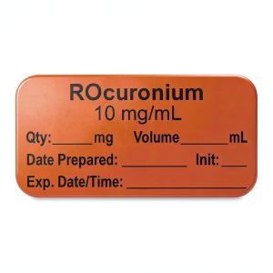 ROcuronium Anesthesia Label PDC Healthcare LAN-161D10 1" Pack of 500-0