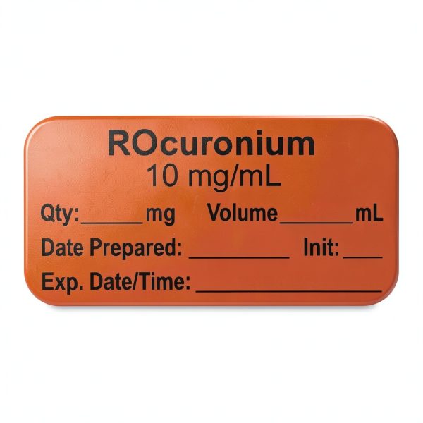ROcuronium Anesthesia Label PDC Healthcare LAN-161D10 1" Pack of 500-0